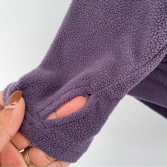 All In Motion Girl’s Purple Half Zip Hooded Pullover Fleece Sweatshirt Size 6/6X - Picture 4 of 12